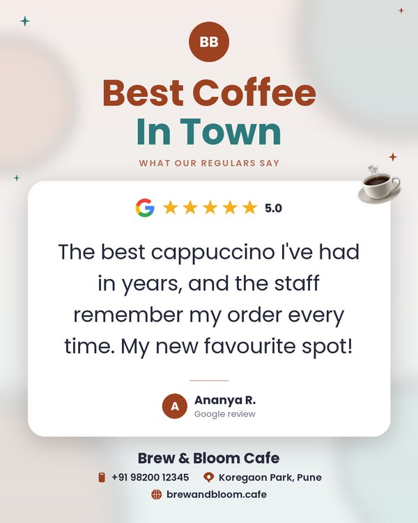 Example post for a cafe